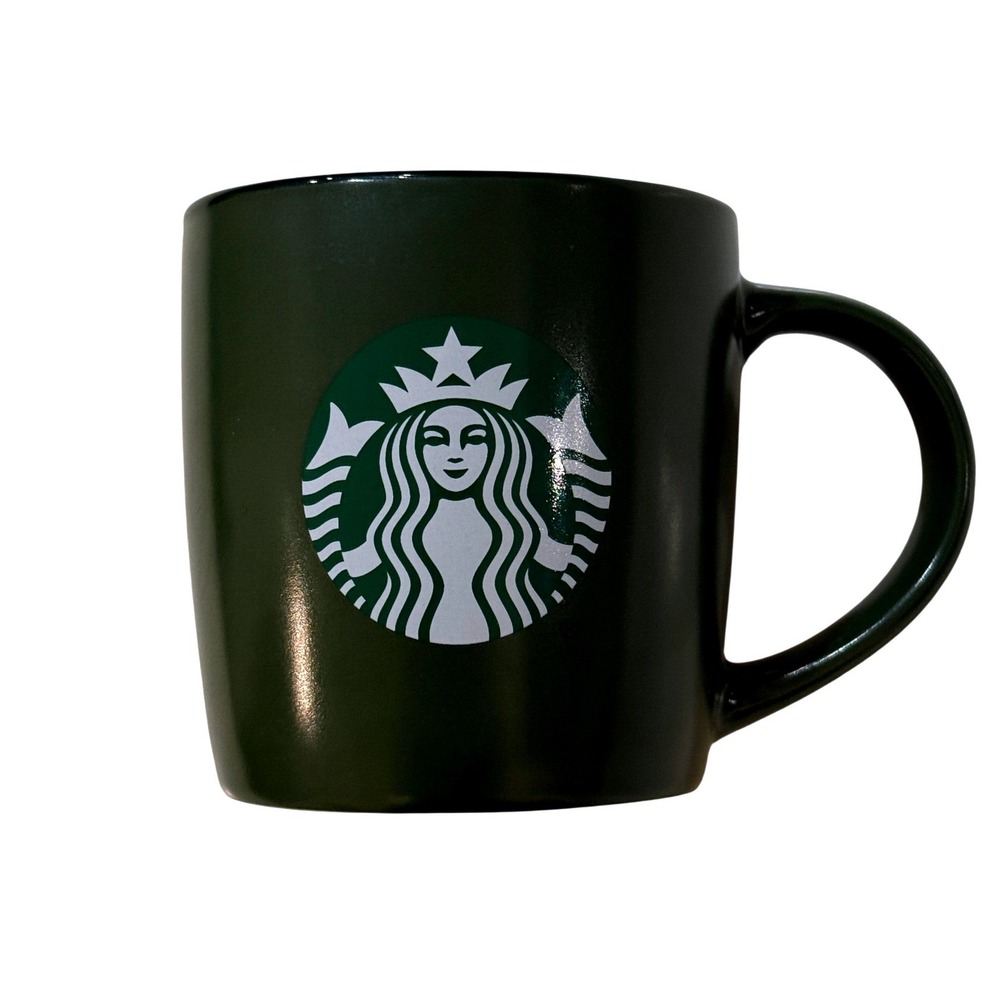 Starbucks‎ Dark Green Ceramic Coffee Mug 11oz Traditional 2025 Drinkware Logo